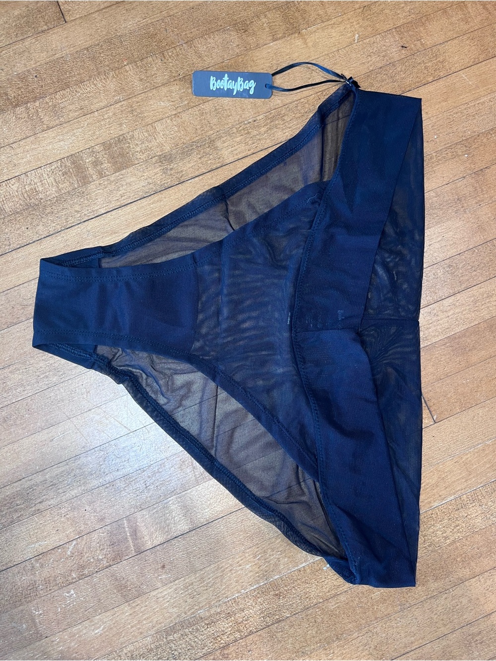 NWT Bootaybag Women's Sheer High-Cut Bikini Panty